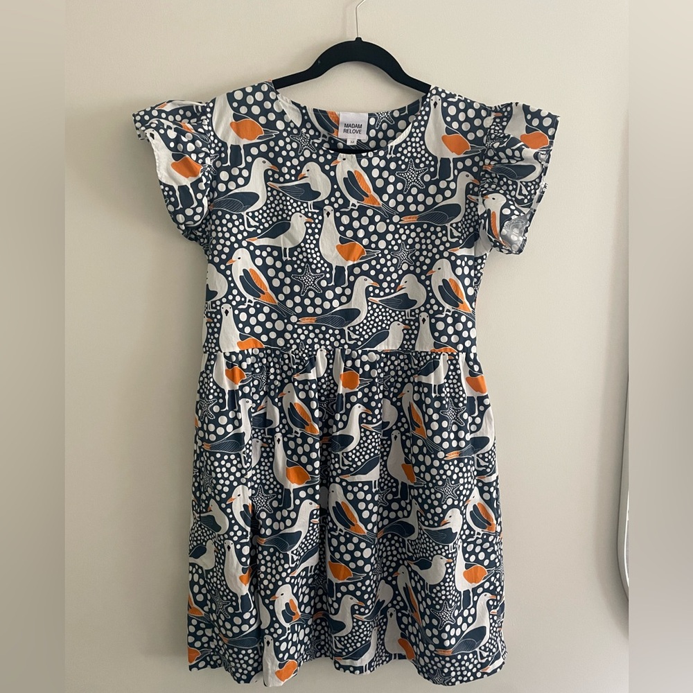 Madam Relove Seagulls Frilly Smock dress size XS